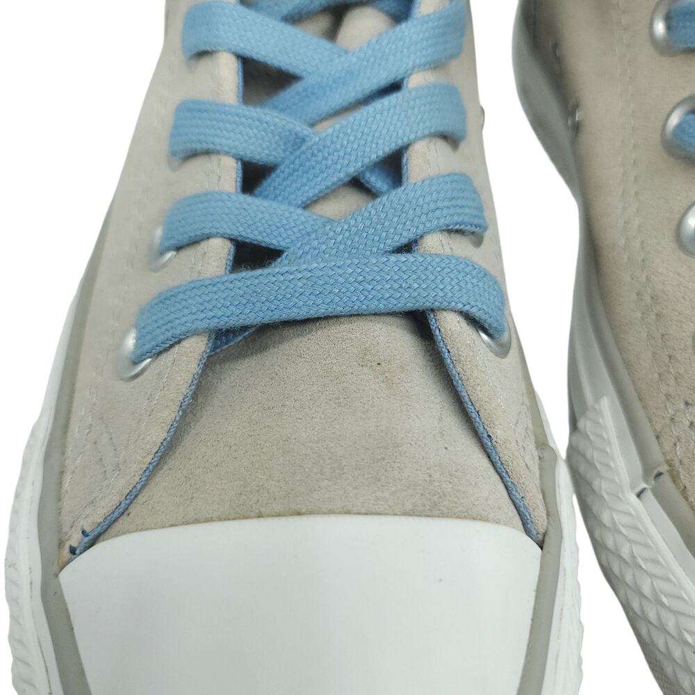 Converse Shoes Womens 6 Gray Blue Suede Boots Leather Grunge Punk Steampunk - Picture 8 of 15